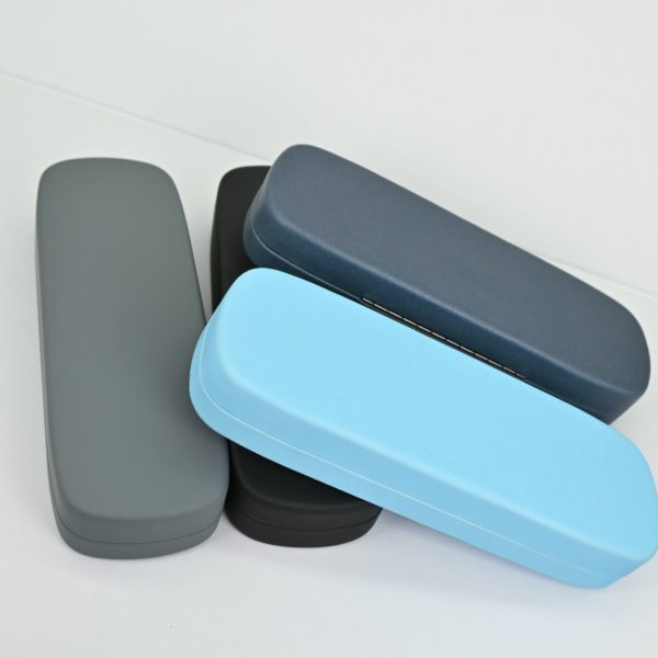 Peptide pen hard-shell carry cases in grey, navy, light blue and black